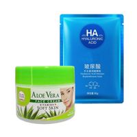 Crema Facial de aloe vera + Mascarilla Facial Hialurónico