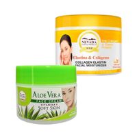Crema Facial de aloe vera + Crema Elastina y colágeno