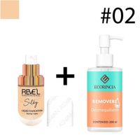 Pack Base Liquida Skin Matte  02 REVEL + Removedor 200 ml