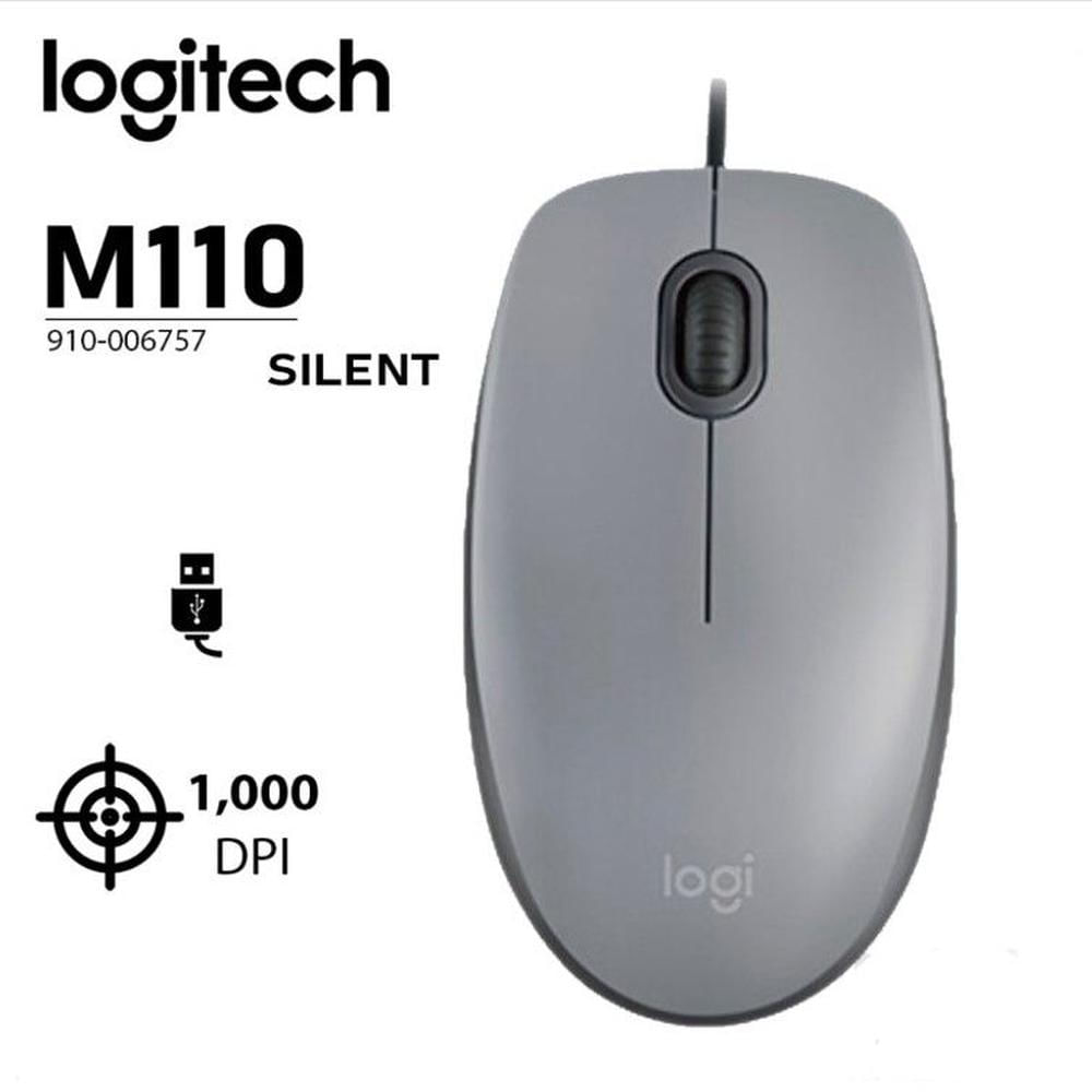 Mouse Logitech M110 Silent Óptico Color Gris