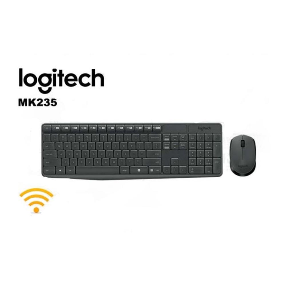 Teclado + Mouse Logitech Inalámbrico MK235 g