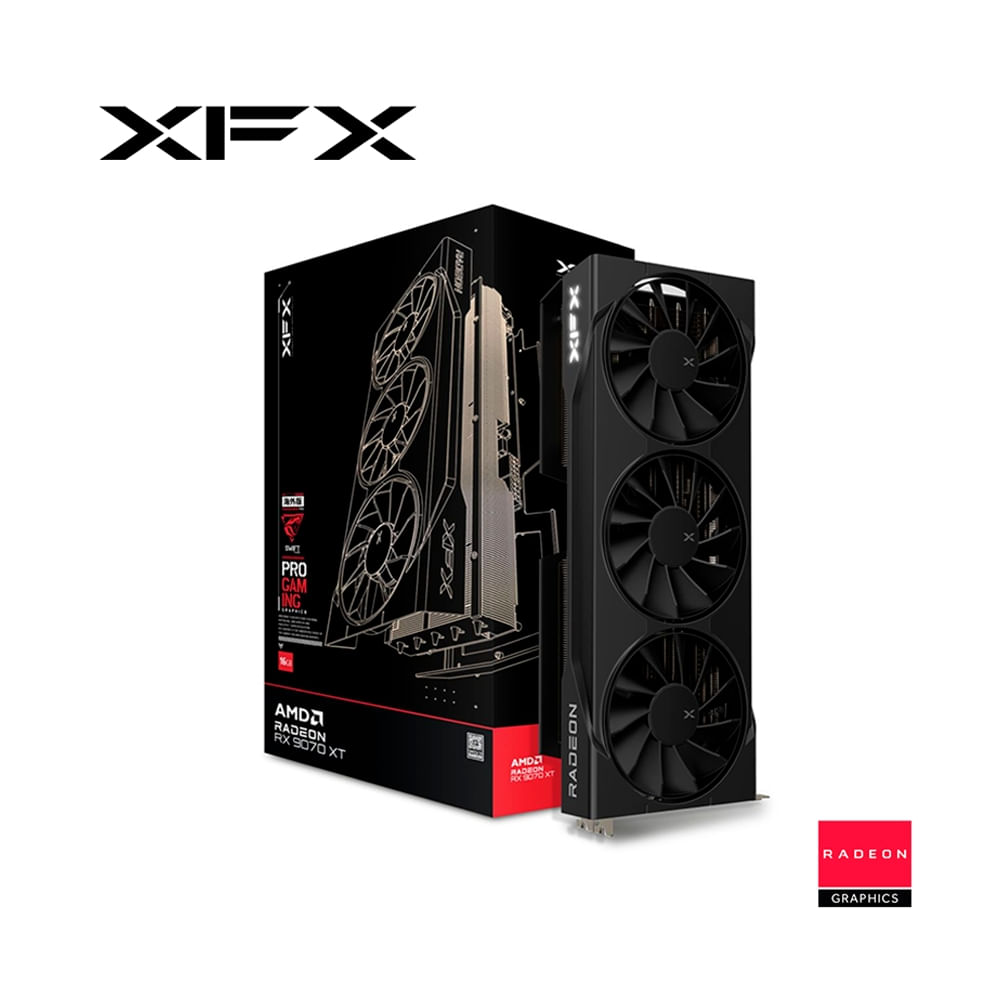 Tarjeta Gráfica Radeon XFX Qicksilver Magair RX 9070XT 16GB - Rendimiento Superior en Gaming
