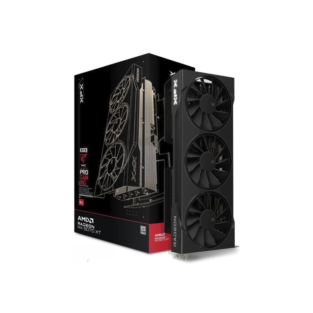 Tarjeta Gráfica XFX Radeon Swift RX 9070, 16GB, Conectividad X3, Rendimiento de Alto Nivel