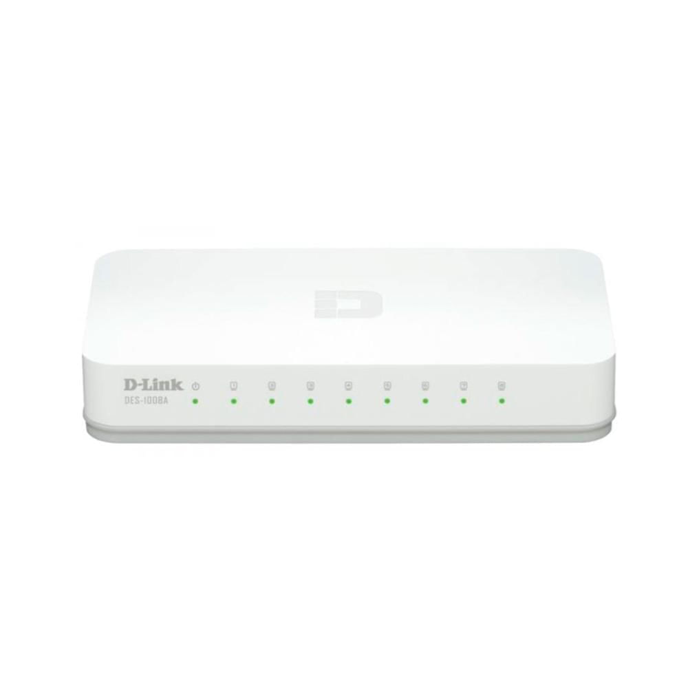 Switch D-Link DES-1008A de 8 Puertos 10/100Mbps para Conexión Estable y Rápida en Redes Locales