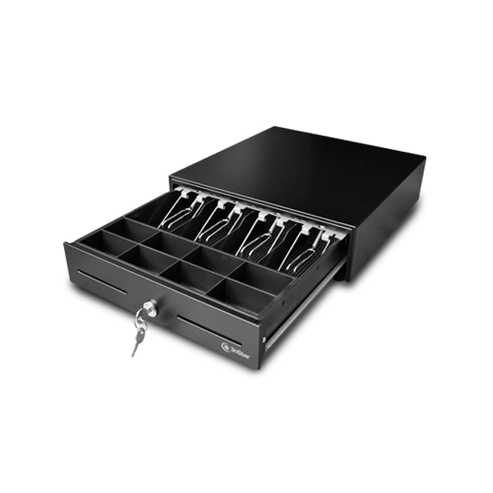 Gaveta de Dinero 3nStar CD250 Medium - Ideal para Comercio, Compacta y Segura, Color Negro