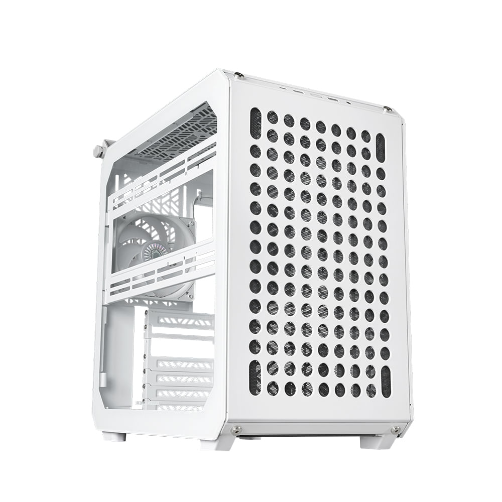 Case Mid Tower Cooler Master Qube 500 Blanco - Diseño Elegante, Amplia Ventilación y Espacio Interi