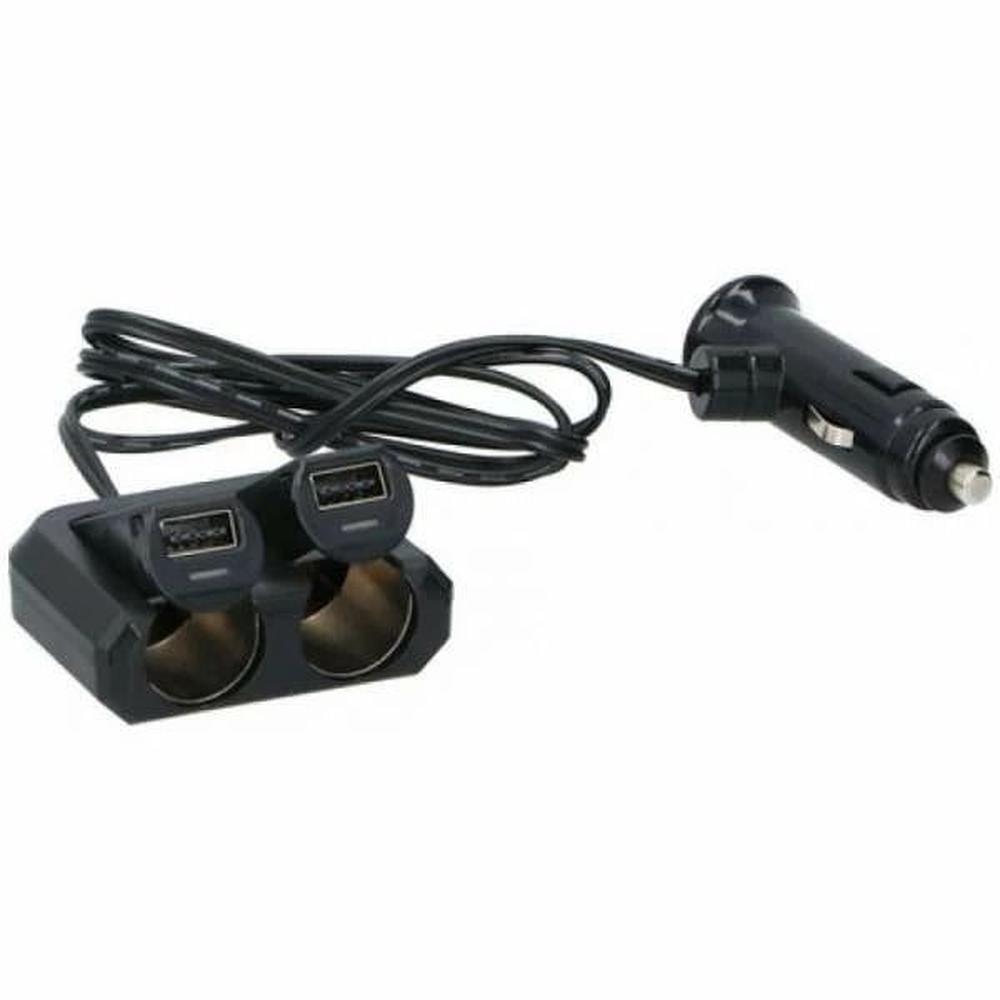 Cargador USB Clgarrera Doble Divisor 12-24V 48A 2x Cigarrera  2x USB