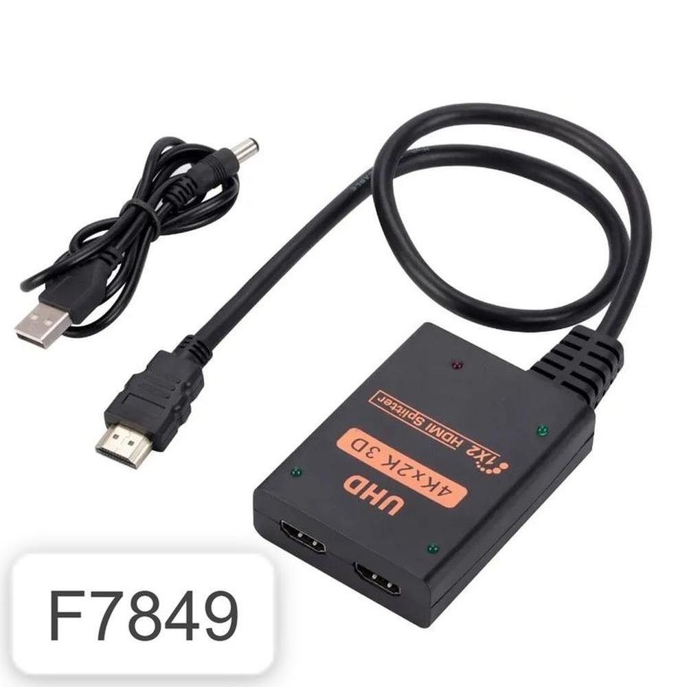 Splitter Hdmi 1x2 Full HD 4K con Cable Multiplica Señal Conecta 2 tv
