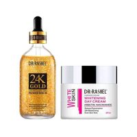 Suero Facial Antiarrugas 24k Oro + Crema Blanqueador de Día
