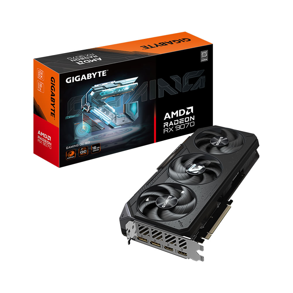 Tarjeta de Video Gigabyte GV-R9070 Gaming OC 16GB GDDR6 - Rendimiento 2210 MHz, Ideal para Gaming