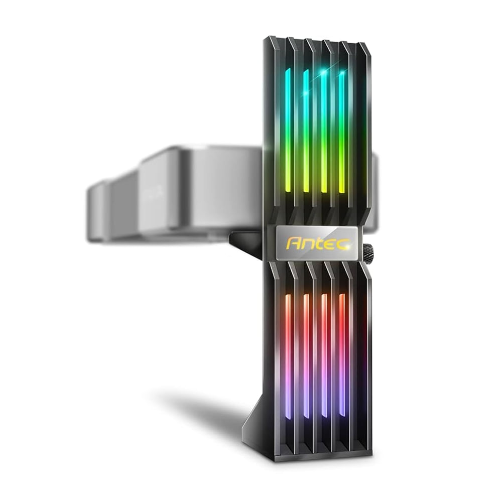 Soporte GPU ARGB Antec AT-IGPUH-ARGB-BK - Elegante y Compatible con Iluminación RGB Personalizable