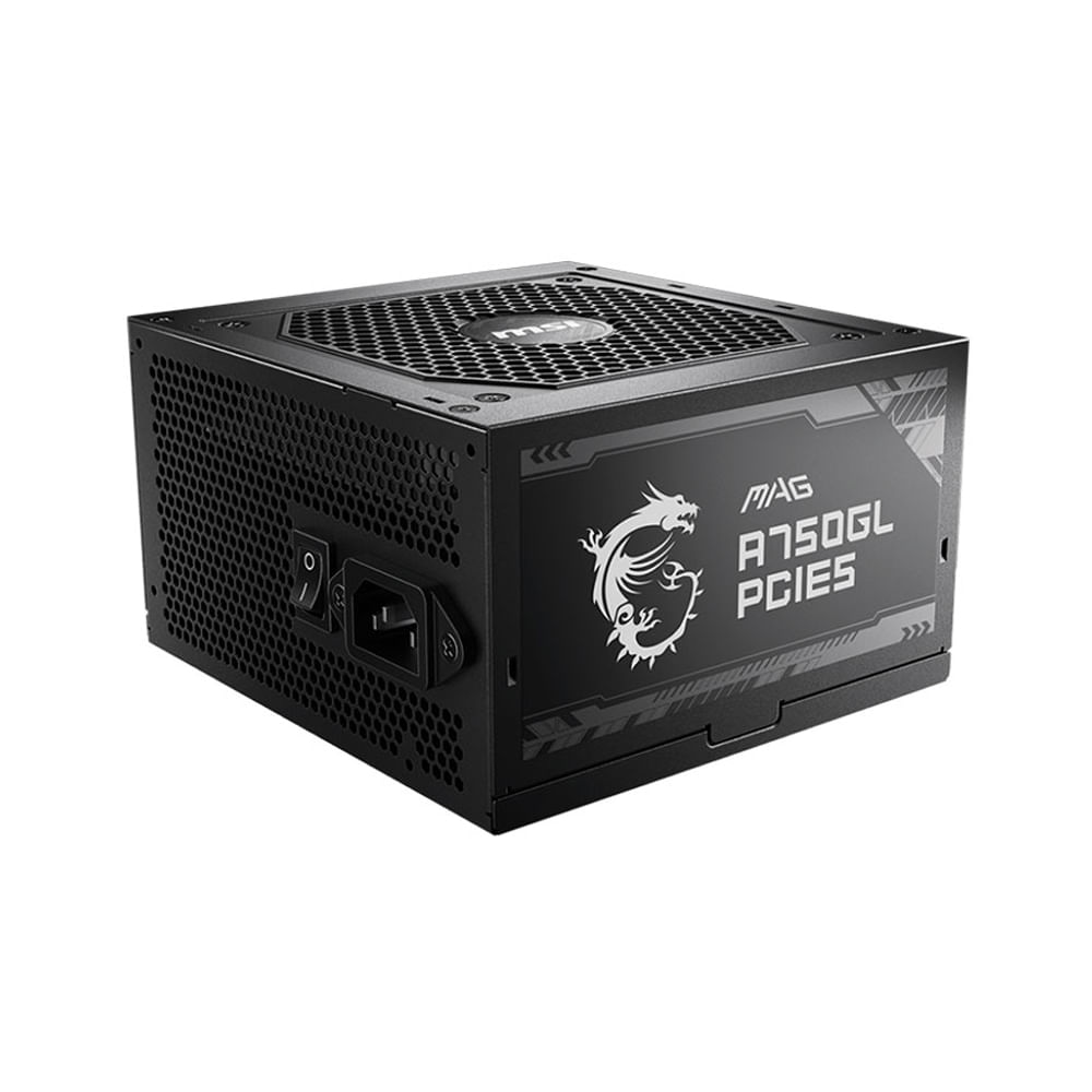 Fuente de Alimentación MSI MAG A750GL ATX12V 3.0, 750W, 80 PLUS Gold, Eficiente y Potente, 100-240