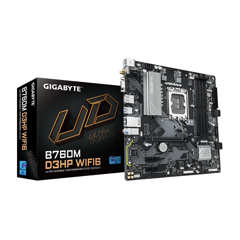 Motherboard Gigabyte B760M D3HP WIFI6, Micro ATX, Chipset Intel B760, LGA1700, Conectividad Avanzad