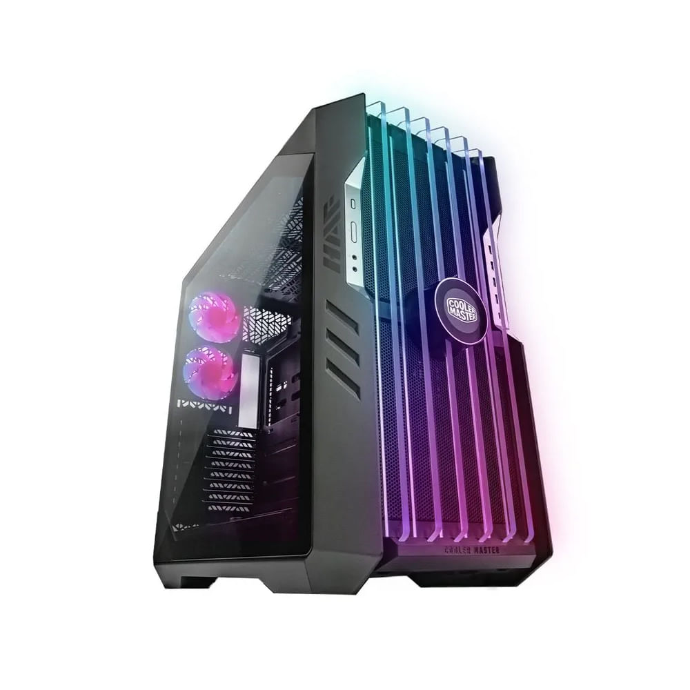 Case Full Tower Cooler Master HAF 700 EVO ARGB Titanium - Amplio Espacio, Iluminación Personalizabl
