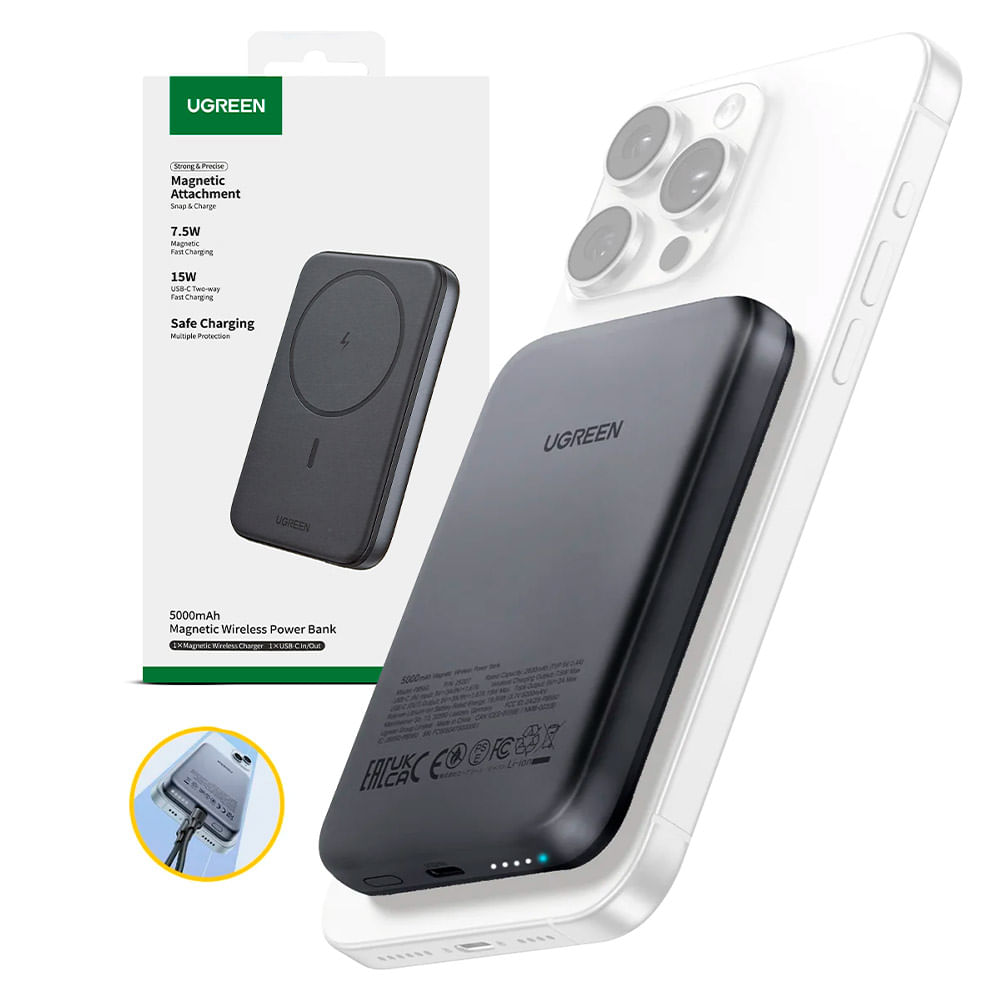 Power Bank Magnetico Tipo C Ugreen 5000 Mah 15W MagSafe