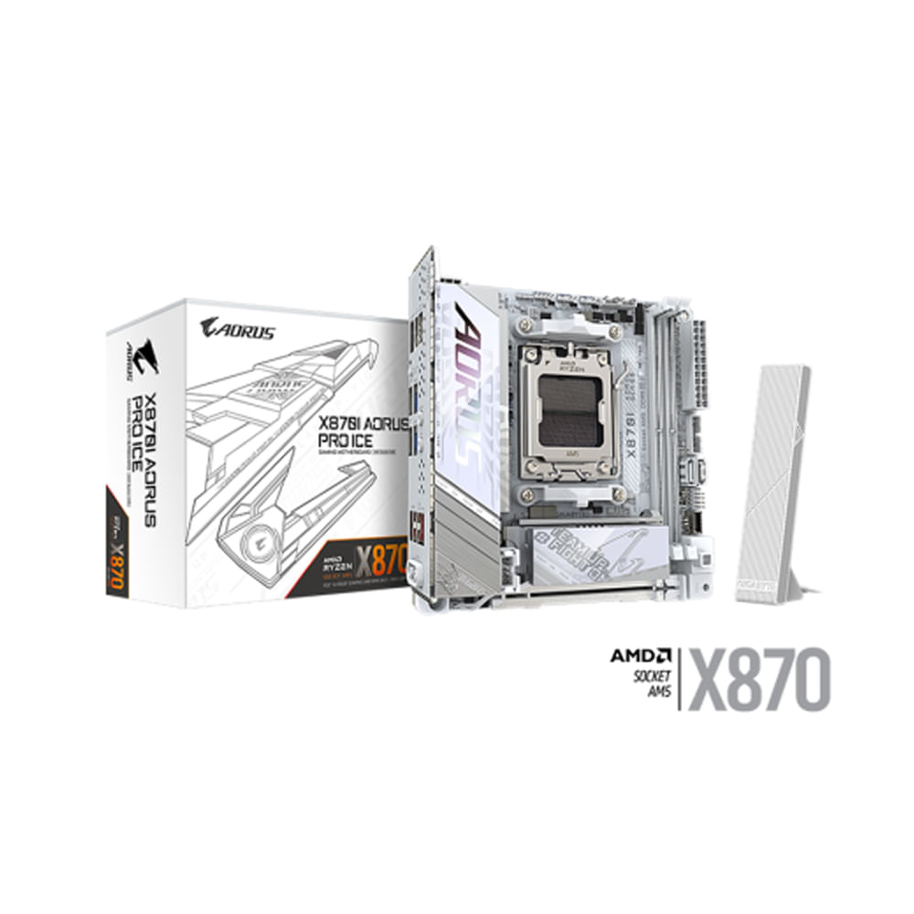 Placa Base Gigabyte AORUS PRO ICE AM5 X870I - Compacta y Potente para Gaming de Alta Velocidad
