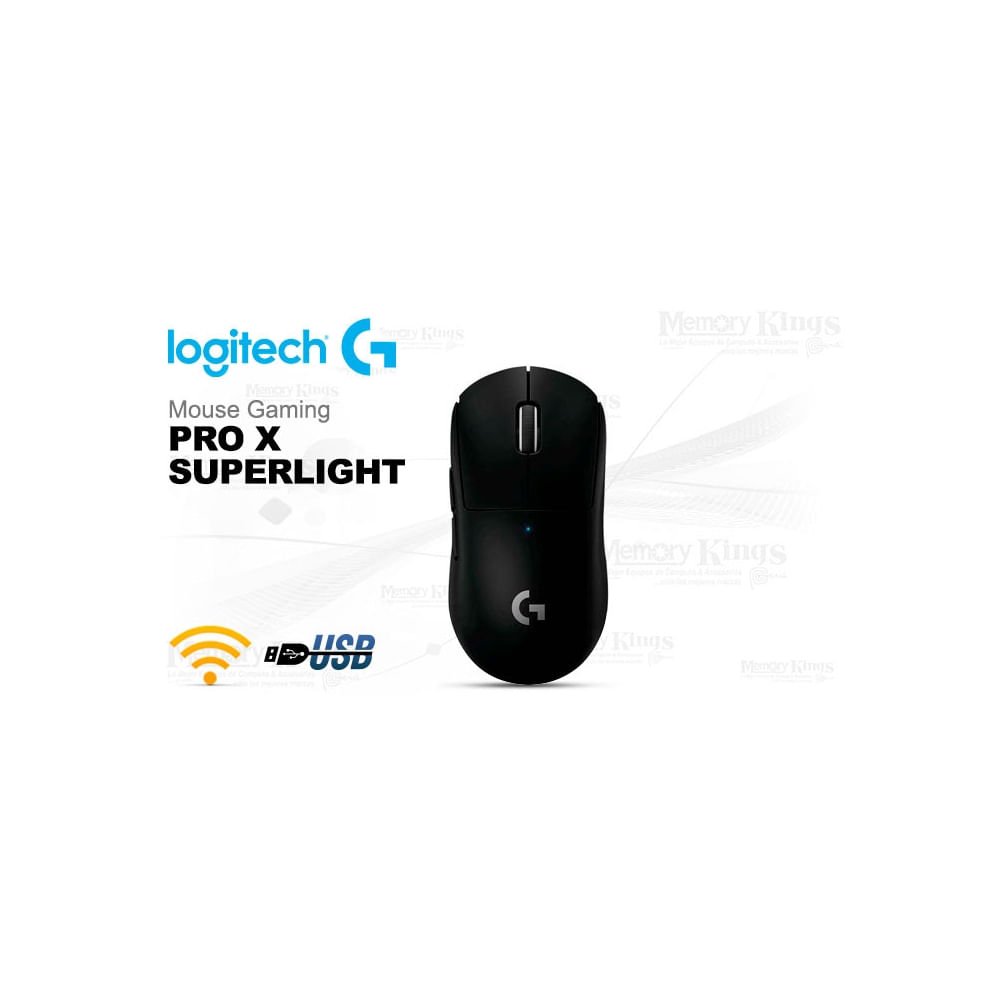 Mouse Gaming Logitech G Pro X Superlight HERO 25K Wireless Negro | Ultra Ligero y Precisión Avanzad
