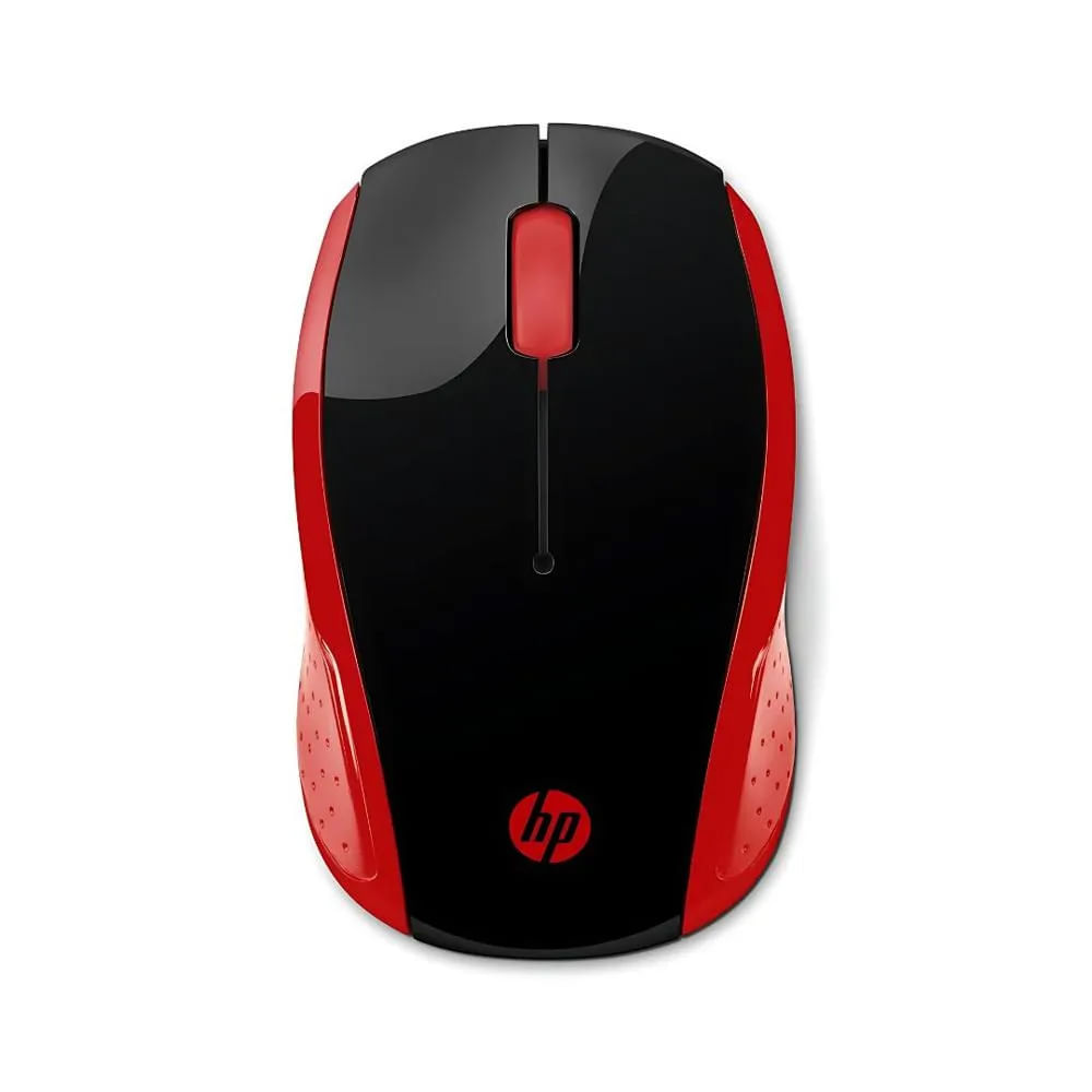 Mouse inalámbrico HP 200 rojo - Ergonomía avanzada y conexión rápida para un mejor rendimiento