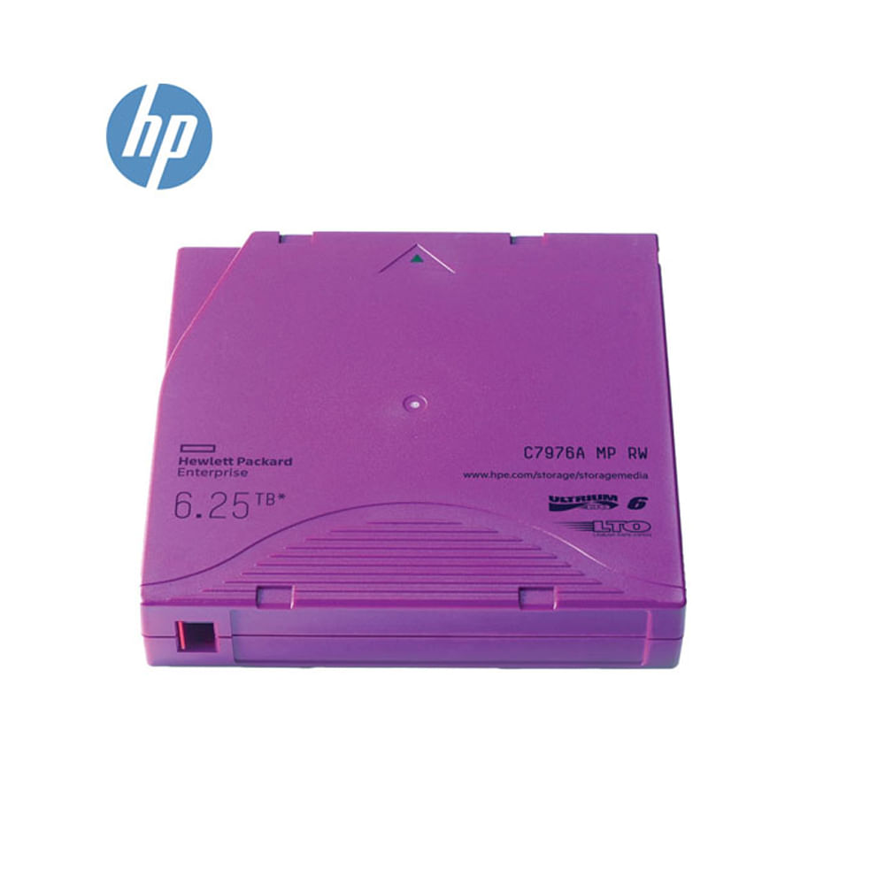 HP Ultrium 6 Tape 2.5TB/6.25TB C7976A - Almacenamiento de Datos de Alta Capacidad y Velocidad