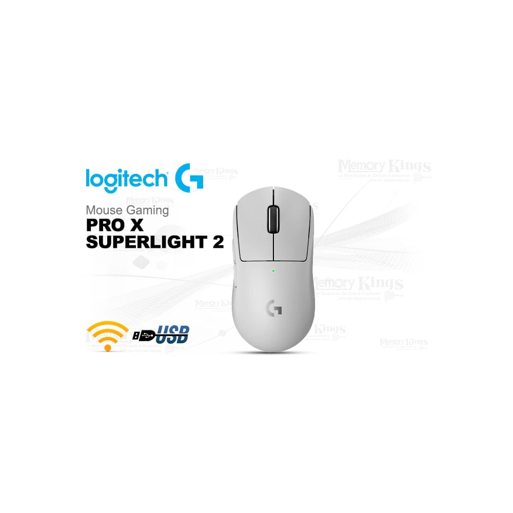 Mouse inalámbrico Logitech G Pro X Superlight 2 blanco - Ultra ligero, alta precisión y rendimiento