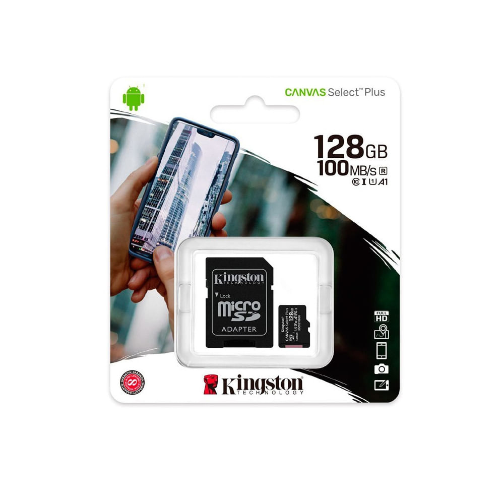 Memoria SDHC Kingston 128GB UHS-I 150MB/s C10 - Almacenamiento Rápido y Fiable para tus Dispositivo