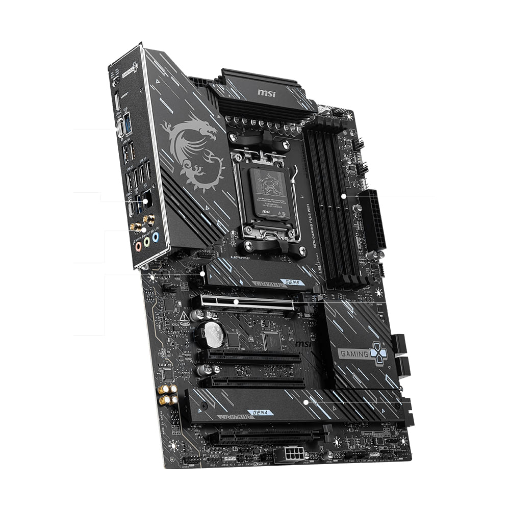 MSI PRO X870 Gaming Plus WiFi - Placa Base ATX con Conectividad Avanzada y Rendimiento Óptimo