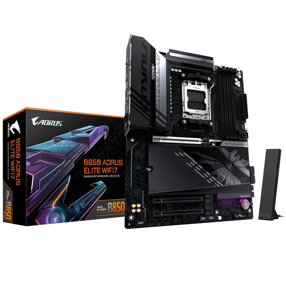 Placa base Gigabyte B850 AORUS Elite Wifi 7, DDR5, PCIe 5.0, rendimiento superior y conectividad av