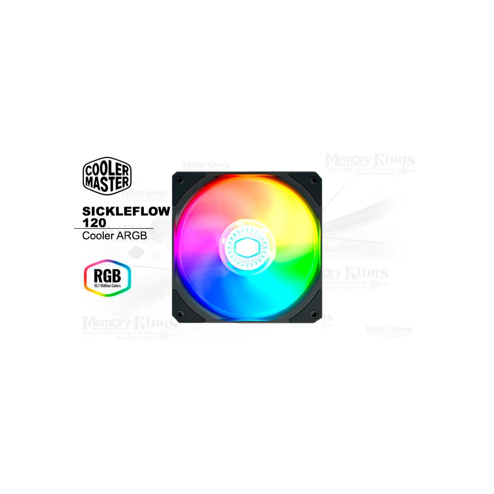Ventilador RGB Cooler Master SF120 de 120mm en negro – Excelente flujo de aire y diseño atractivo