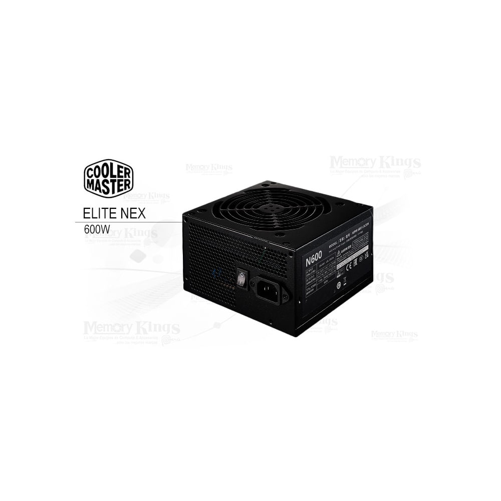 Fuente de alimentación Cooler Master Elite NEX N600 - 600W ATX, eficiencia y rendimiento garantizad