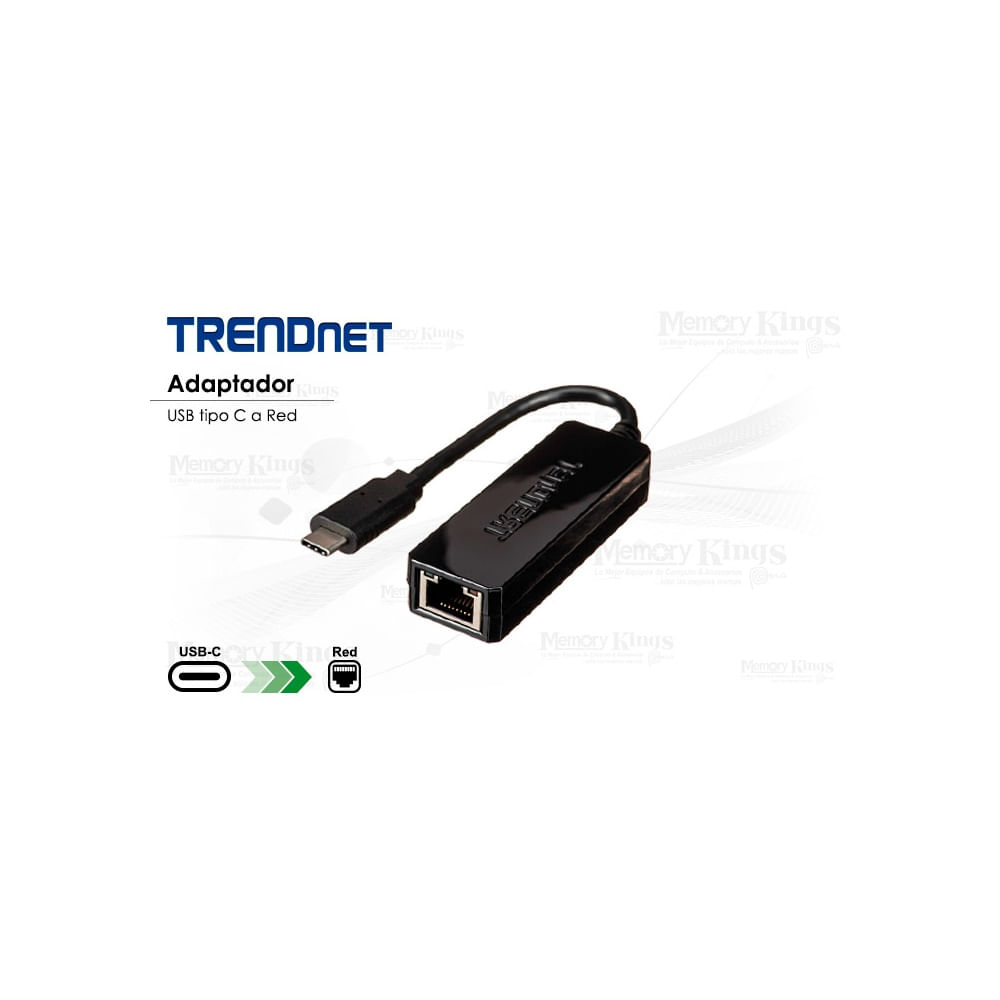 Adaptador USB-C a red Gigabit Ethernet Trendnet TUC-ETG - Conexión rápida y eficiente