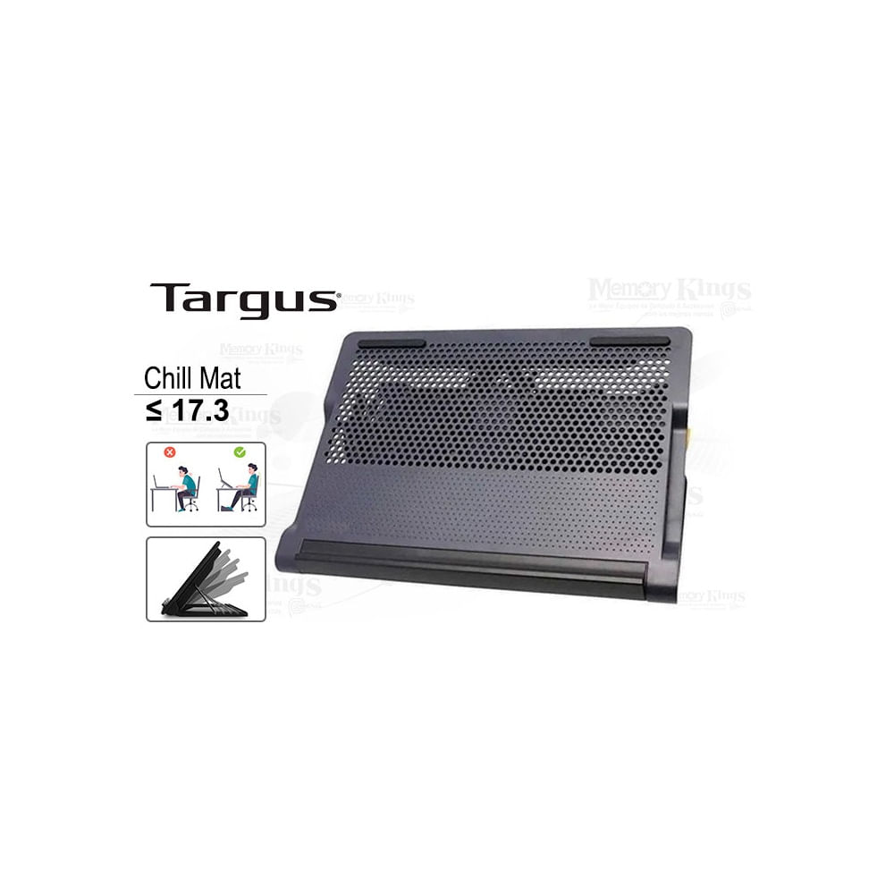 Cooler Targus AWE81US para notebook 17"" con doble ventilador, 2500 RPM y 4 puertos USB-A, color neg