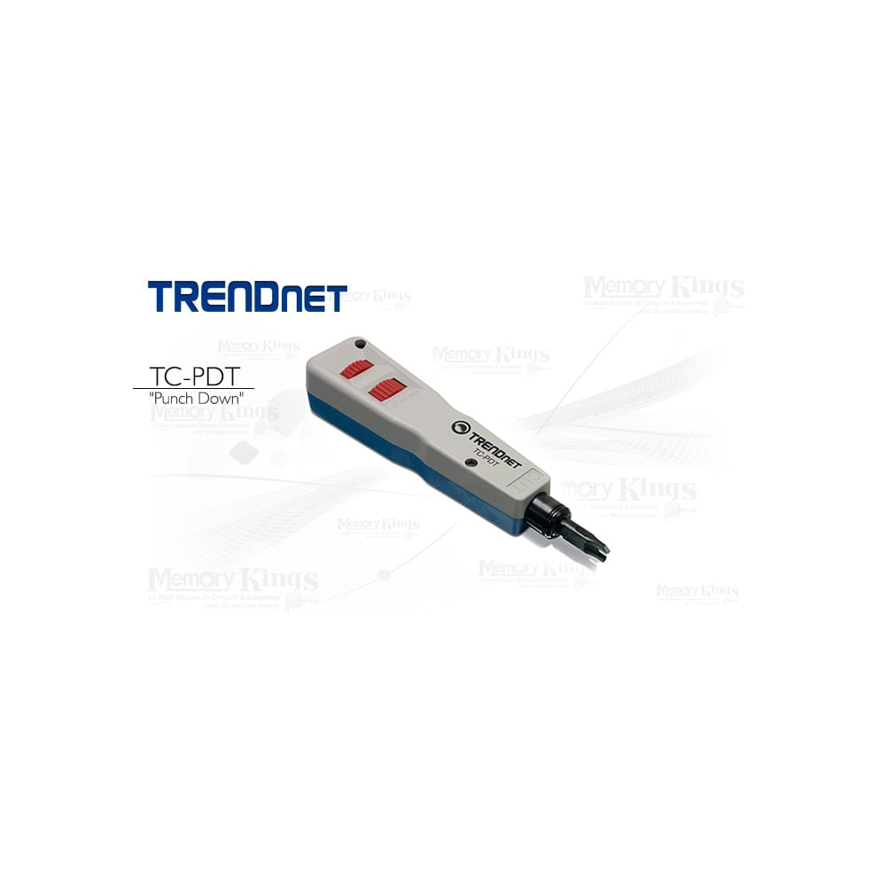 Herramienta Punch Down Trendnet TC-PDT 110 para instalación rápida de redes RJ-45, fácil de usar