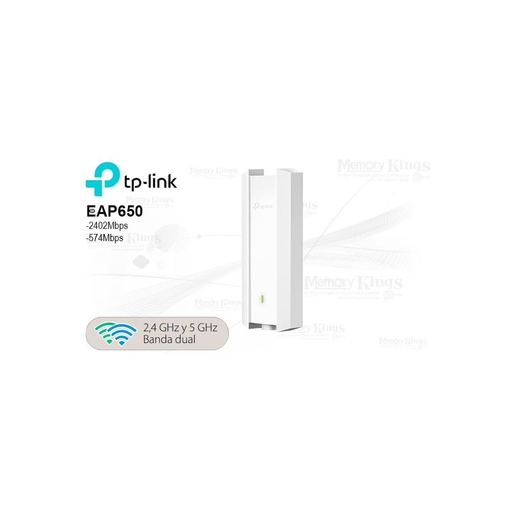Punto de acceso TP-Link EAP650 Outdoor Wi-Fi 6 dual band 2.4/5 GHz para exteriores