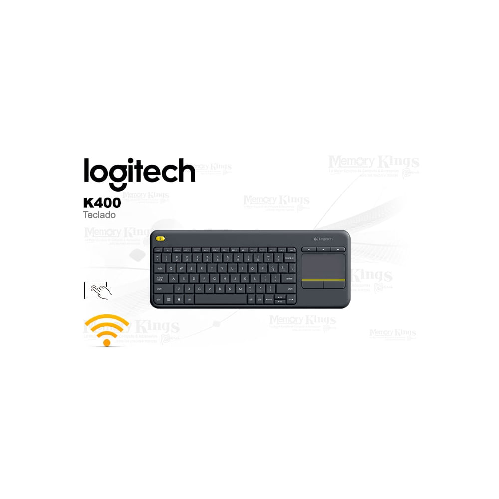 Teclado Inalámbrico Logitech K400 Plus - Ideal para Smart TV, Con Touchpad Integrado, Comodidad y E