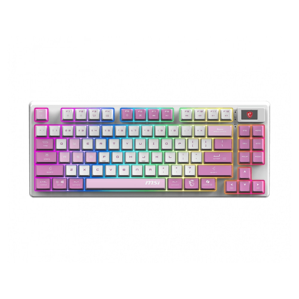 Teclado Mecánico MSI Forge GK600 TKL - Conexión Tipo C, Compacto y Elegante en Color Violeta