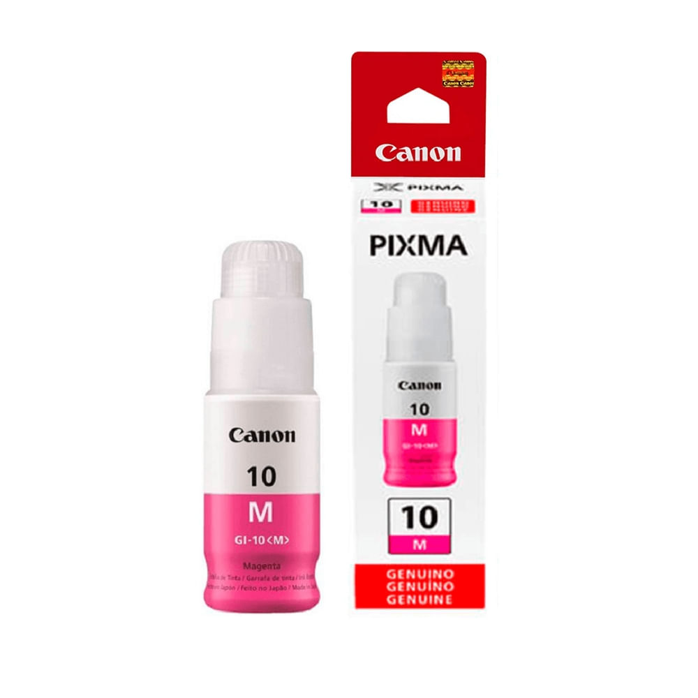 Tinta Canon GI-10M Magenta de Alta Capacidad para Impresoras, Ideal para Imprimir con Calidad