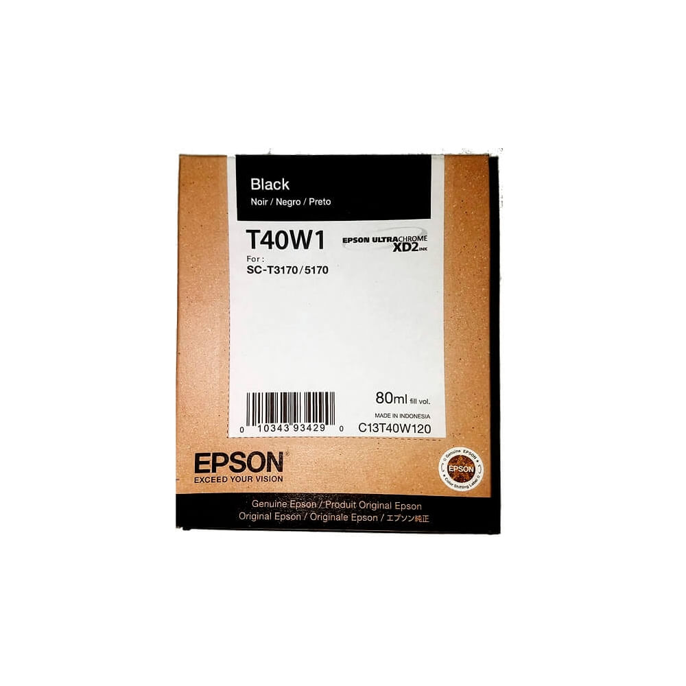 Tinta Epson T40W120 Negra Alta Capacidad para Impresoras - Calidad Profesional y Duradera
