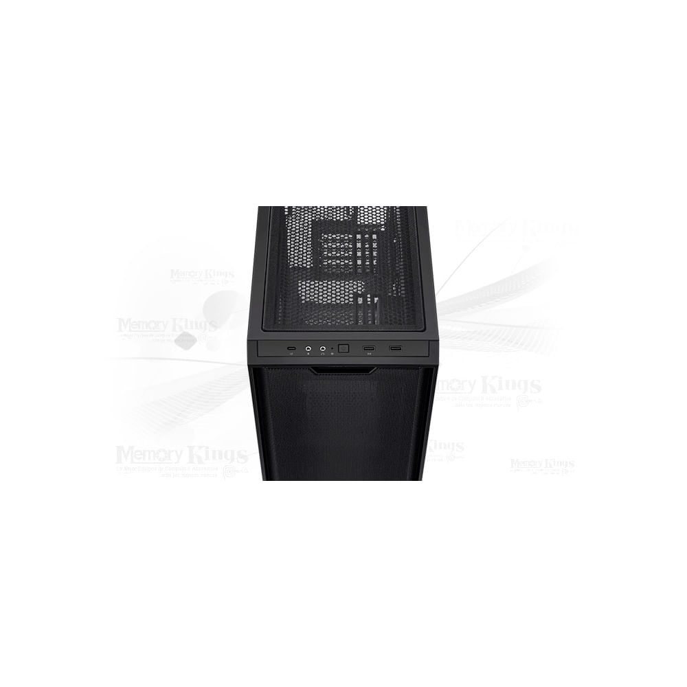 Caja Mini Torre ASUS A21 en color negro, diseño compacto y elegante ideal para tu setup gaming