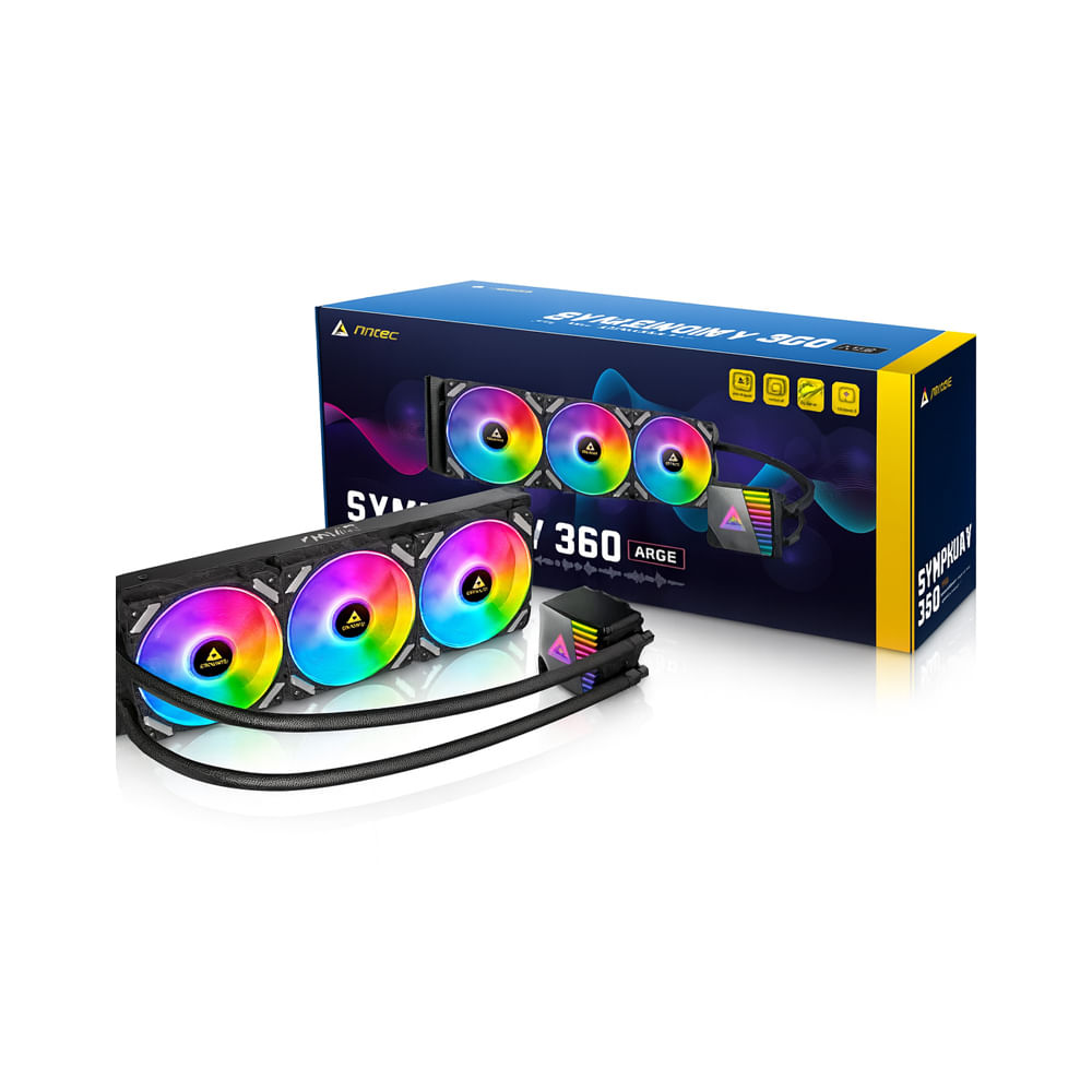 Sistema de Refrigeración Líquida Antec Symphony 360 ARGB - Eficiencia y Estilo en Negro