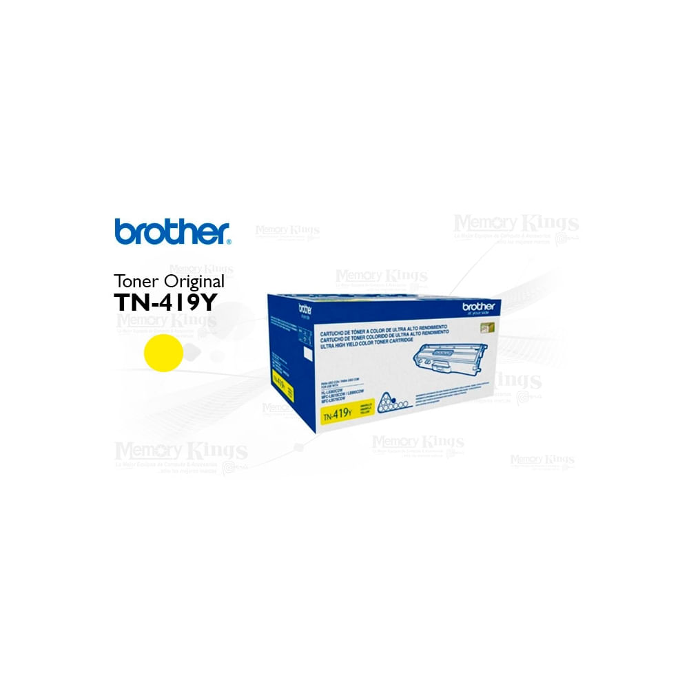 Tóner Brother TN-419Y amarillo, 9000 páginas - Ideal para impresoras láser Brother
