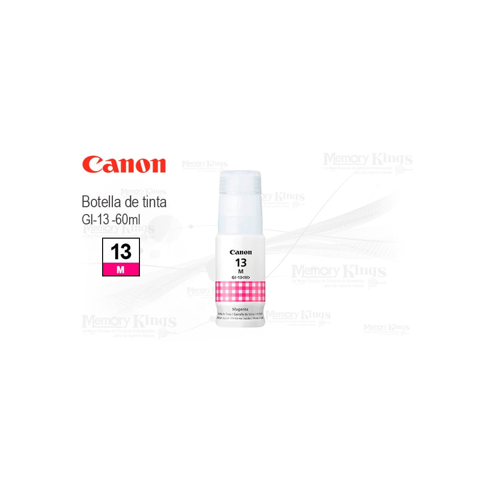 Botella de tinta Canon GI-13 magenta 70ml para impresoras - Alta calidad y rendimiento óptimo