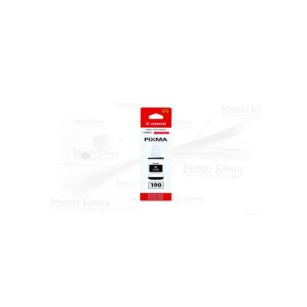 Tinta negra Canon GI-190 de 135ml para impresoras, calidad de impresión excepcional y gran rendimie