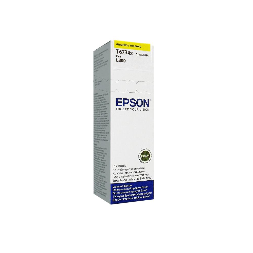 Tinta Epson T673 Amarillo Original - Recarga de Alta Calidad para Impresoras Epson
