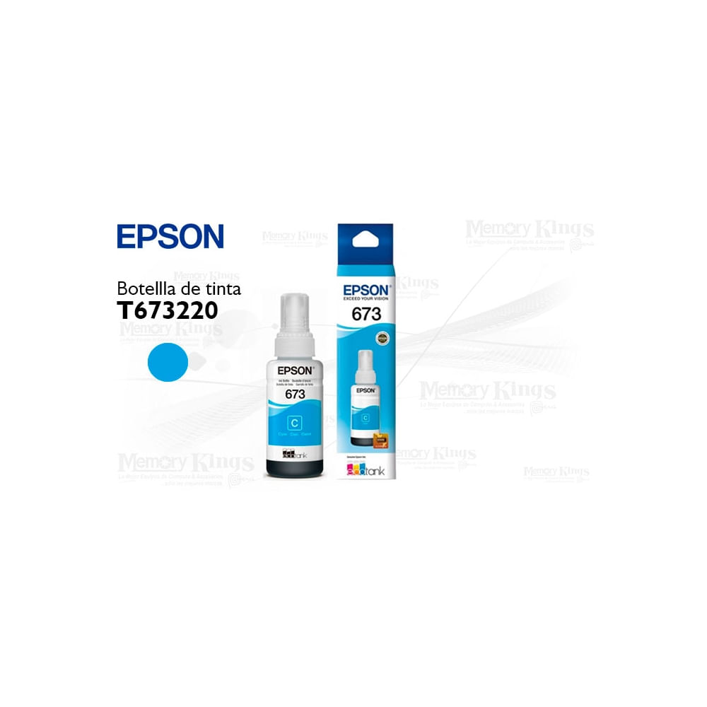 Tinta Epson 673 Cyan 70ml - Calidad de impresión superior para tus proyectos creativos