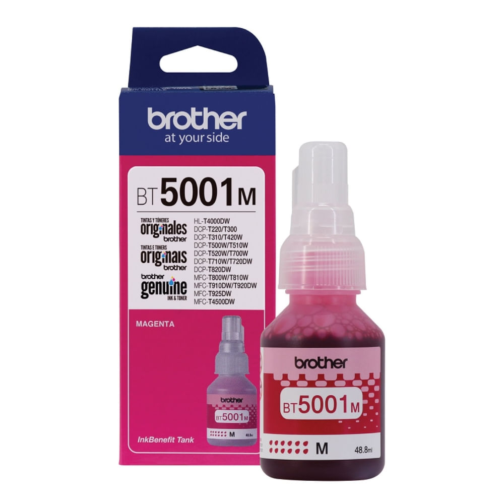 Tinta Brother BT5001M Magenta para impresoras DCP-T300, T500W y T700W - Alta calidad y rendimiento