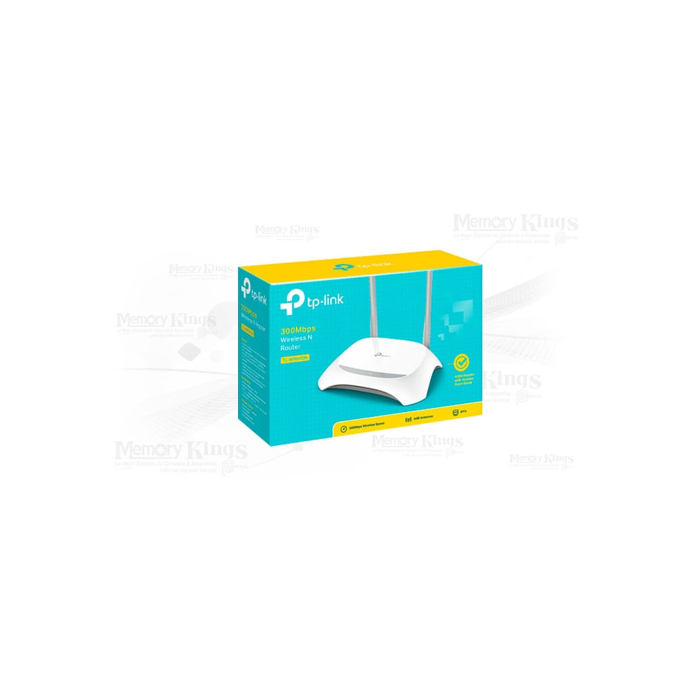 Router TP-Link TL-WR840N 300 Mbps con 2 antenas externas y señal potente de 5dBi