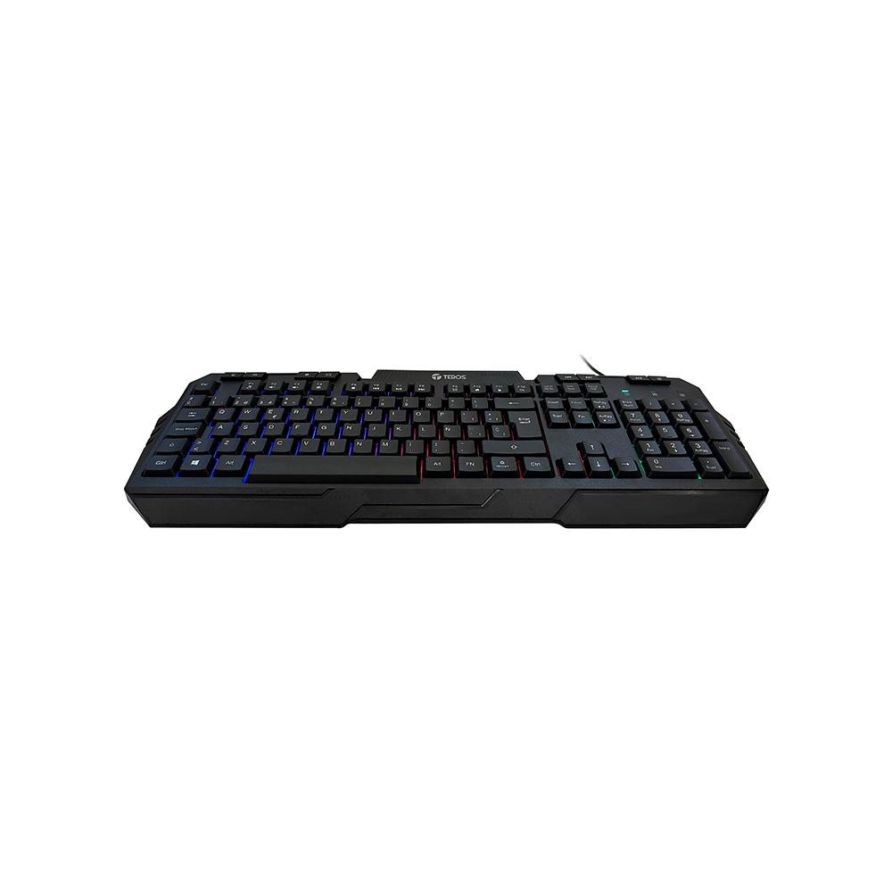 Kit gamer Teros TE-4063N: teclado multimedia, mouse, headset y mouse pad - ¡Mejora tu experiencia d
