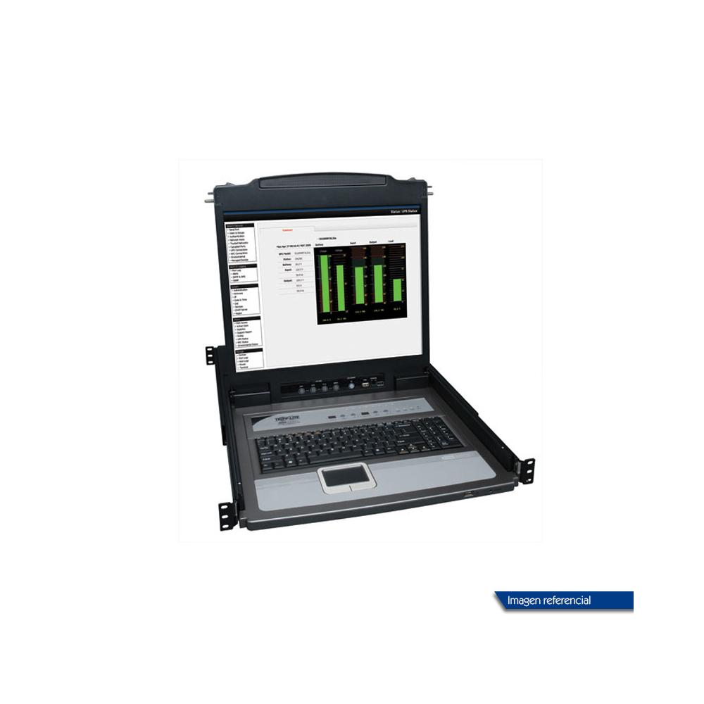 Consola KVM Tripp Lite 1U de 8 puertos con pantalla LCD de 19"" para rack - Control eficiente y fáci