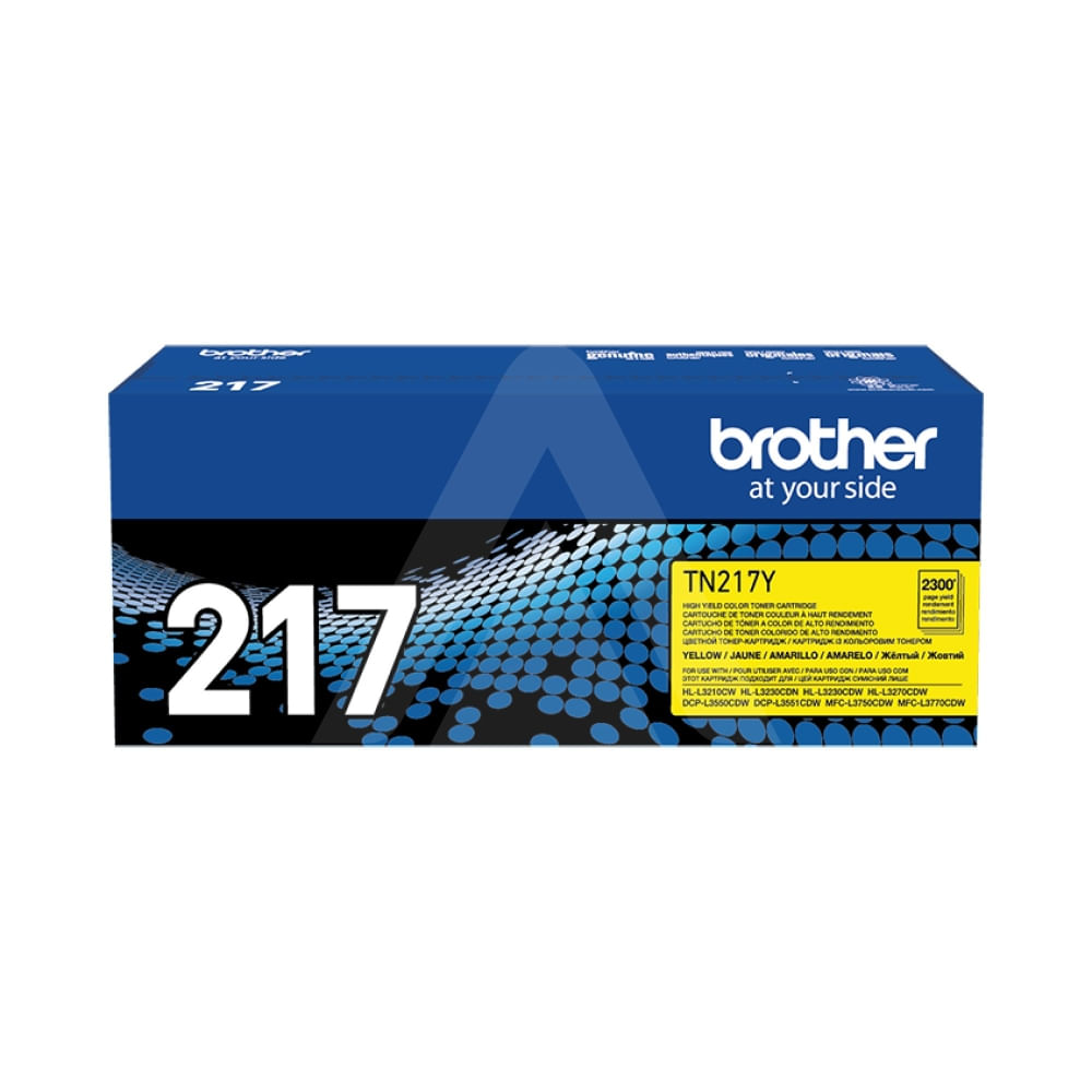 Toner Brother TN-217Y amarillo | Alta capacidad 2300 páginas para impresoras HLL3270CDW y más
