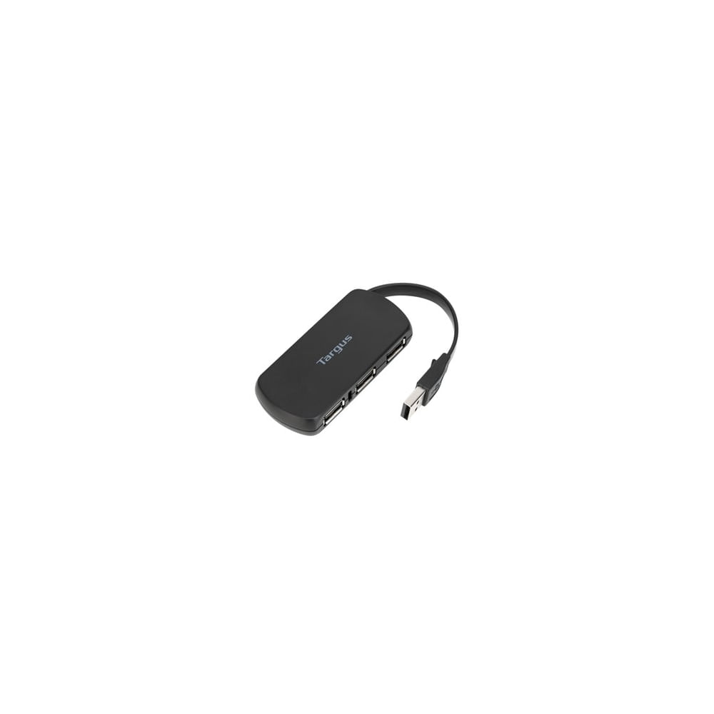 HUB USB Targus ACH114US de 4 puertos USB-A 2.0 en color negro para conexiones rápidas y seguras
